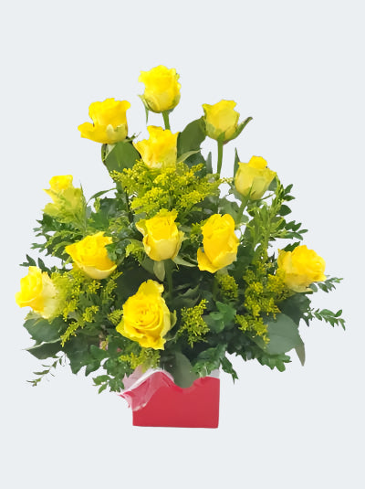Dozen Yellow Roses in Box