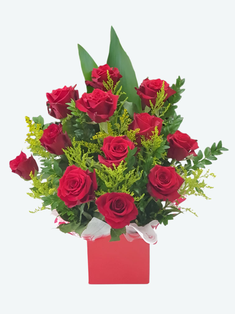 Dozen Red Roses In Box
