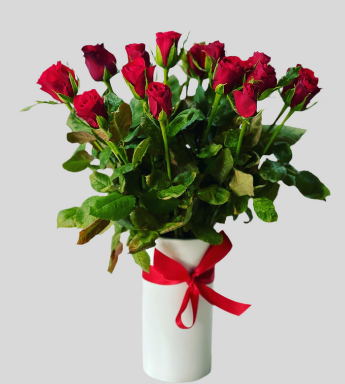 Red Roses In A Vase