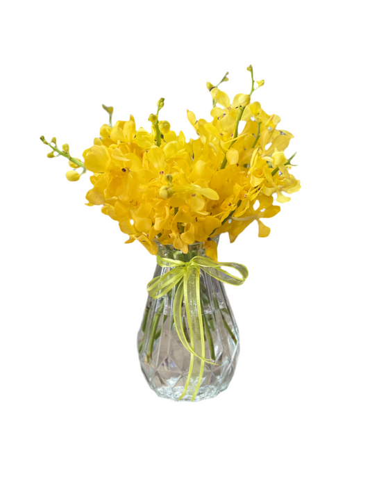 Yellow Orchid with Vase