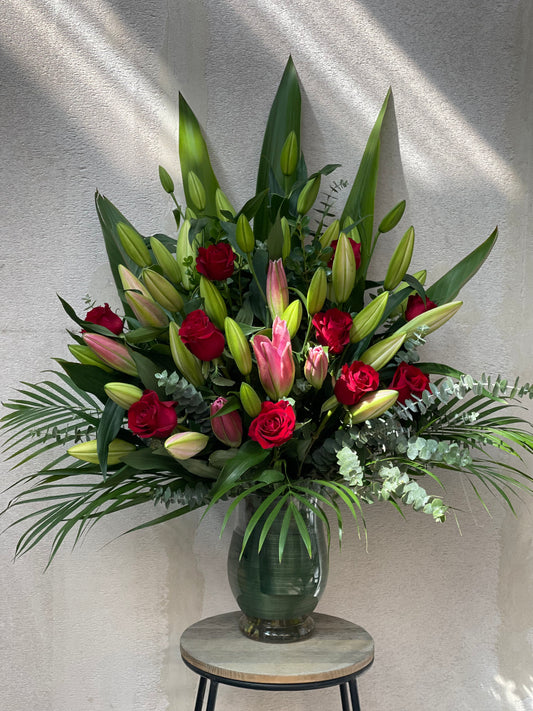 Grand Oriental Lilies & Roses