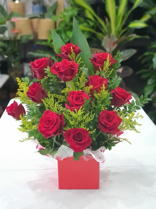Dozen Red Roses In Box